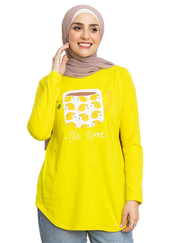 Lemon Printed Long - Sleeve Design 7 - Khotwh